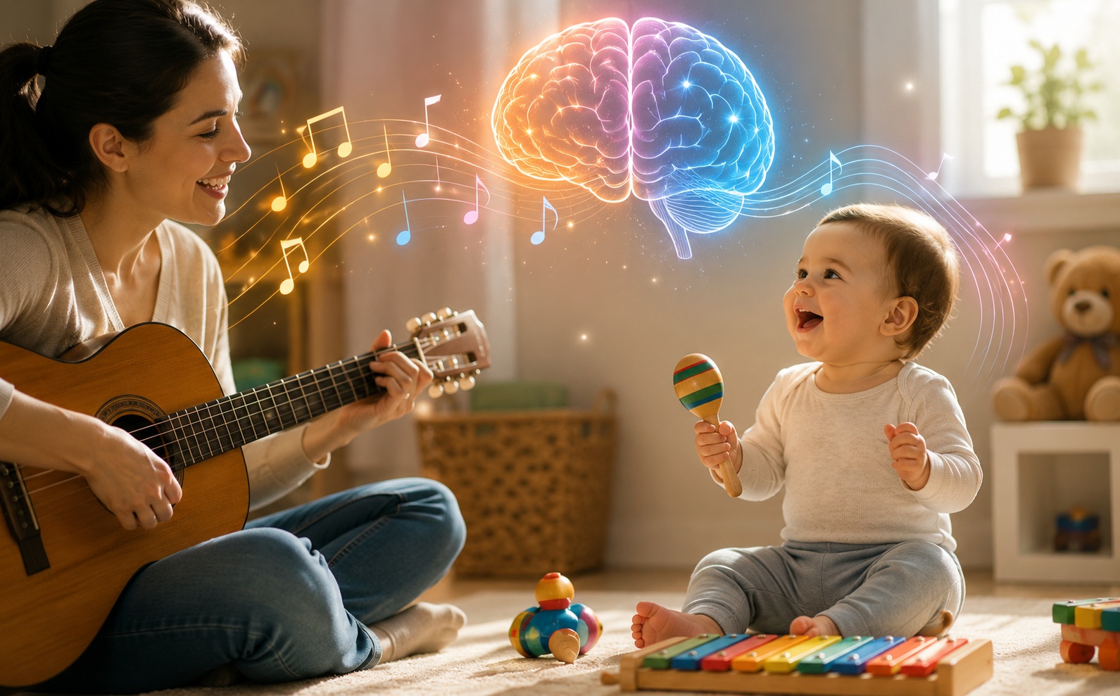 Más allá del ritmo: Cómo la música esculpe el cerebro de los niños en sus primeros años